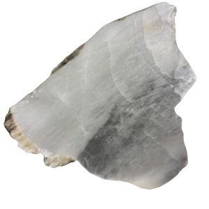 Pietra White Jade bianca e liscia, nota per le sue proprietà calmanti e spirituali.