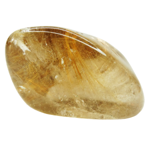 Quarzo Rutilato Oro, quarzo trasparente con inclusioni dorate.