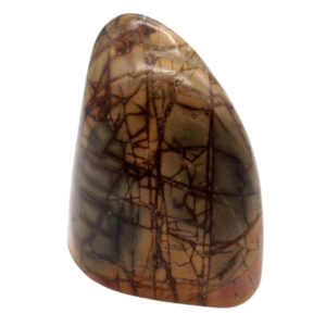 Jasper con venature artistiche, simili a un dipinto astratto.