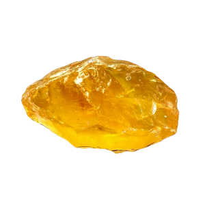 Quarzo Citrino dorato con taglio sfaccettato, che riflette la luce con calde tonalità giallo-ambra.