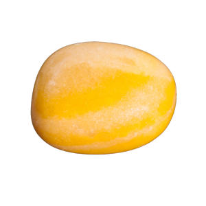 Diaspro Giallo opaco con striature naturali che creano un motivo armonioso nelle tonalità dorate e ocra.