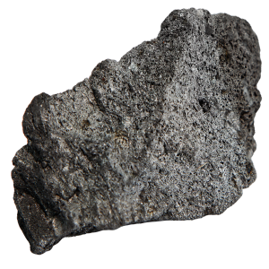 Pietra lavica porosa con superficie grezza e naturale.