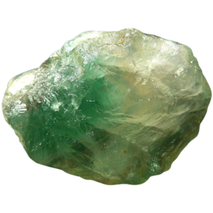 Fluorite verde traslucida con sfumature luminose e naturali.