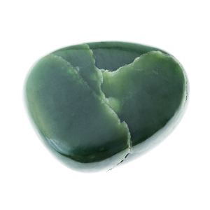 Giada verde scuro con superficie liscia e uniforme.