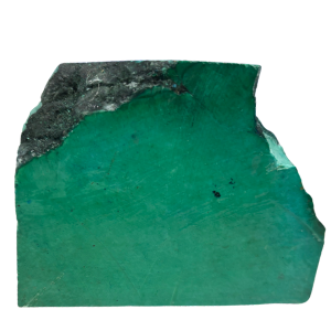 Pietra Green Magnesite con superficie venata in verde chiaro, spesso usata in gioielli e accessori naturali.