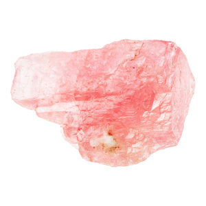 Rodocrosite, pietra rosa con striature bianche naturali.