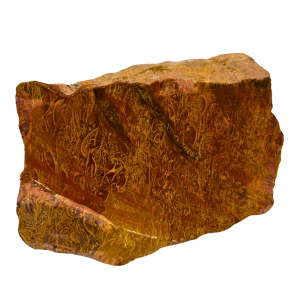 Pietra Golden Jade liscia, con tonalità giallo-oro brillante, usata per portare positività e prosperità.